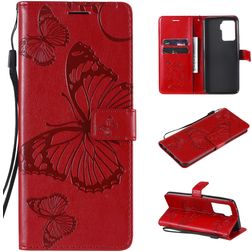 Mobigear Butterfly OPPO A94 5G Plånboksfodral med sedelfack - Röd