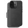 Decoded Detachable Wallet iPhone 16 MagSafe Funda Piel auténtica Funda tipo libro 2 en 1 con carcasa extraíble Cartera - Negro