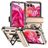 Mobigear Armor Ring Motorola Razr 50 Funda Plástico rígido Carcasa Antigolpes con anillo - Dorado