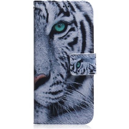 Mobigear Design LG K40s Cover a libro portafoglio - Tiger