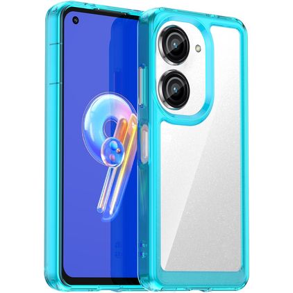 Mobigear Crystal ASUS Zenfone 9 Hardcase Etui plecki - Przezroczysty / Turkusowy