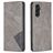 Mobigear Rhombus Slim Samsung Galaxy A35 Plånboksfodral - Grå