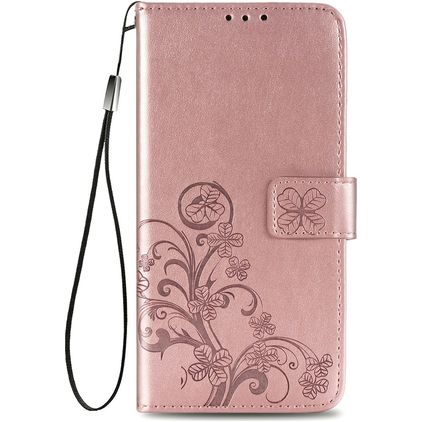 Mobigear Clover Samsung Galaxy A32 4G Funda tipo libro Cartera - Oro rosa
