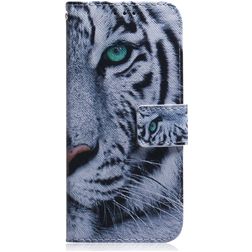 Mobigear Design LG K40s Wallet case - Tiger