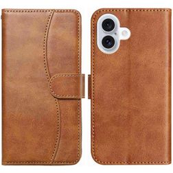 Mobigear S Line iPhone 17 Pungetui med Seddelrum - Brun