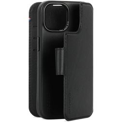 Decoded Detachable Wallet iPhone 15 MagSafe Fodral Äkta läder 2-i-1-plånboksfodral med löstagbart skal med sedelfack - Svart
