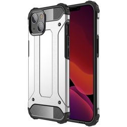 Mobigear Outdoor iPhone 13 Plástico rígido Capa traseira Antichoque - Prateado