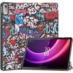 Mobigear Tri-Fold Lenovo Tab P11 Gen 2 Knížkové pouzdro - Graffiti