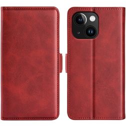 Mobigear Slim Magnet iPhone 15 Etui z klapką typu portfel - Czerwony