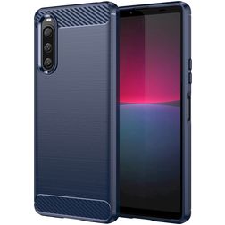 Mobigear Brushed Slim Sony Xperia 10 V Flexibel TPU Skal - Blå