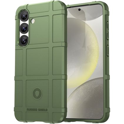 Mobigear Rugged Shield Samsung Galaxy S25 Flexible TPU Back cover Shockproof - Green
