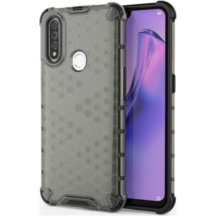 Mobigear Honeycomb OPPO A31 Fodral Hårdplast Skal Stötsäkert - Grå