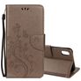 Mobigear Flowers iPhone XR Plånboksfodral med sedelfack - Grå