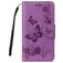 Mobigear Butterfly Samsung Galaxy A8 (2018) Plånboksfodral med sedelfack - Lila