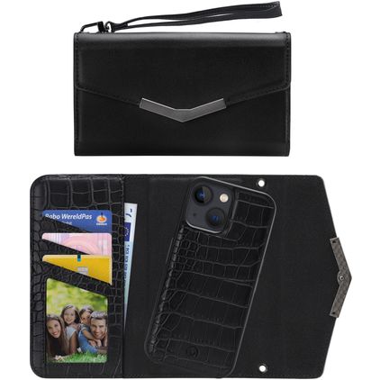 Mobilize Elegant Magnet iPhone 13 Mini Case Detachable 2-in-1 Clutch - Black Croco
