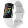 Mobigear Sport Dual Silikon Fitbit Charge 5 Armband Stiftspänne - Vit