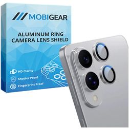 Mobigear Single Samsung Galaxy S25 Edge Szkło hartowane Ochrona obiektywu - Kompatybilna z etui - Srebrny