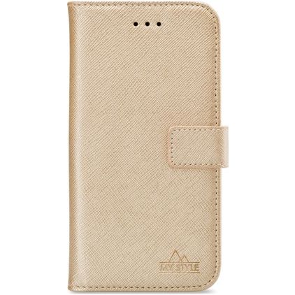 My Style Flex Wallet Samsung Galaxy A13 5G Pungetui med Seddelrum - Guld