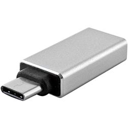 Mobigear Alu USB-C til USB-A Adapter - Sølv
