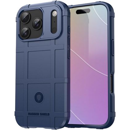 Mobigear Rugged Shield iPhone 18 Pro TPU flexível Capa traseira Antichoque - Azul