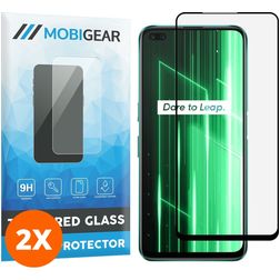 Mobigear Premium Realme X50 Tempered Glass Screen Protector - Case Friendly - Black (2-Pack)