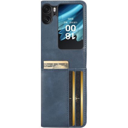 Mobigear Excellent Wallet OPPO Find N2 Flip Hardcase Etui plecki - Niebieski