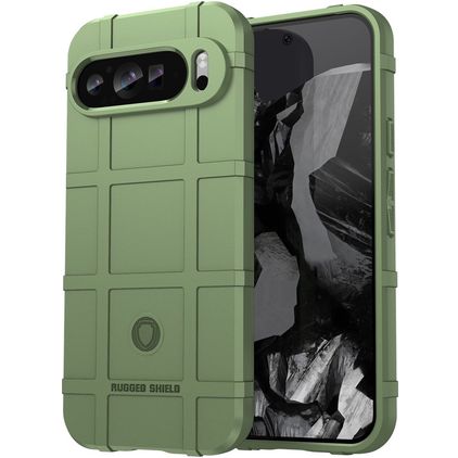 Mobigear Rugged Shield Google Pixel 9 Pro Flexibel TPU Skal Stötsäkert - Grön
