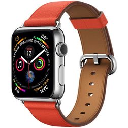 Mobigear Roma Läder Apple Watch Armband Spänne - 42/41/40/38 mm - Orange