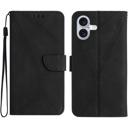 Mobigear Stitch iPhone 17 Pungetui med Seddelrum - Sort