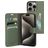 Mobiparts Classic Wallet iPhone 15 Pro Funda tipo libro Cartera - Stone Green
