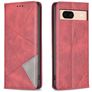 Mobigear Rhombus Slim Google Pixel 8a Cover a libro - Rosso