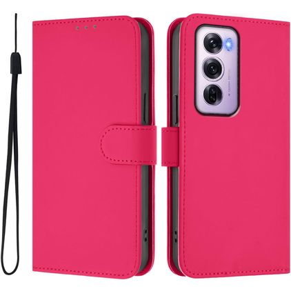 Mobigear Urban Wallet OPPO Reno 12 Pro Plånboksfodral med sedelfack - Röd