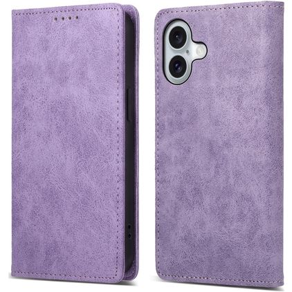 Mobigear Wallet iPhone 16 Capa livro Carteira - Roxo