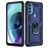 Mobigear Armor Ring Motorola Moto G71 5G Tvrdý plast Zadní kryt odolný proti nárazům s prstýnkem - Modrá