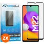 Mobigear Premium Samsung Galaxy M22 Cristal templado Protector de pantalla - Compatible con fundas - Negro (pack de 2)