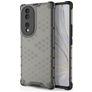 Mobigear Honeycomb HONOR 70 Hårdt Bagsidecover Stødsikkert - Sort