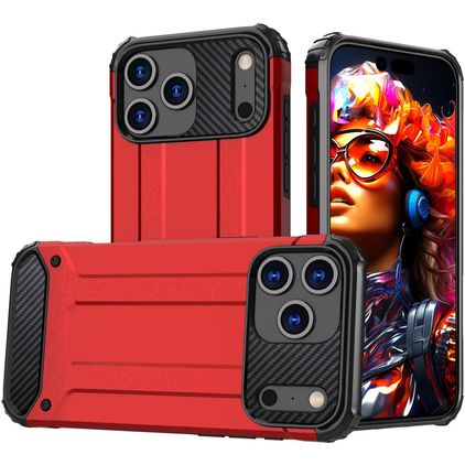 Mobigear Outdoor iPhone 17 Pro Max Hard Case Back cover Shockproof - Red