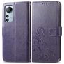 Mobigear Clover Xiaomi 12 Lite Cover a libro portafoglio - Viola