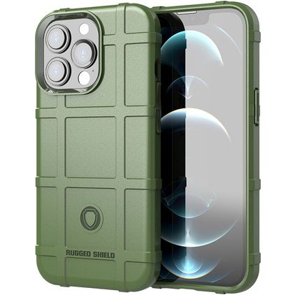 Mobigear Rugged Shield iPhone 13 Pro Max Flexibel TPU Skal Stötsäkert - Grön