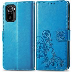 Mobigear Clover Xiaomi Redmi Note 10S Plånboksfodral med sedelfack - Blå