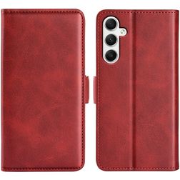 Mobigear Slim Magnet Samsung Galaxy A35 Pungetui med Seddelrum - Rød