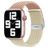 Mobigear Braided Dual Nylon Apple Watch Strap Clamp closure - 42/41/40/38 mm - Pink / Starlight