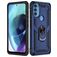 Mobigear Armor Ring Motorola Moto G71 5G Kova Suojakuori Iskunkestävä + Sormuspidike - Sininen