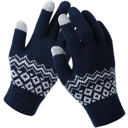 Mobigear Stretch Stof Touchhandsker - One-Size - Marineblå
