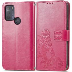 Mobigear Clover Motorola Moto G50 Plånboksfodral med sedelfack - Rosa