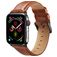 Mobigear Bologna Läder Apple Watch Armband Spänne - 49/46/45/44 mm - Brun