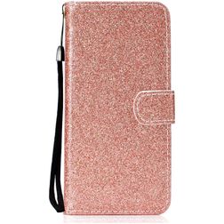 Mobigear Glitter Powder Wallet Case Rose Gold Huawei Y6P