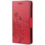 Mobigear Flowers Samsung Galaxy A53 Pungetui med Seddelrum - Rød