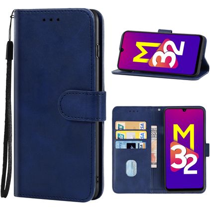 Mobigear Wallet Samsung Galaxy M32 5G Pungetui med Seddelrum - Blå