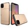 Mobigear Card iPhone 11 Pro Plástico rígido Capa traseira Antichoque com porta-cartões - Dourado